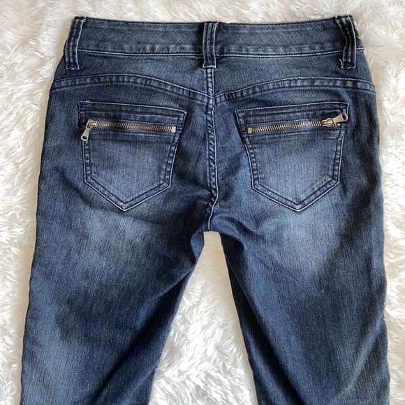 Express Biker Style Blue Jeans Size 2 - Picture 8 of 14